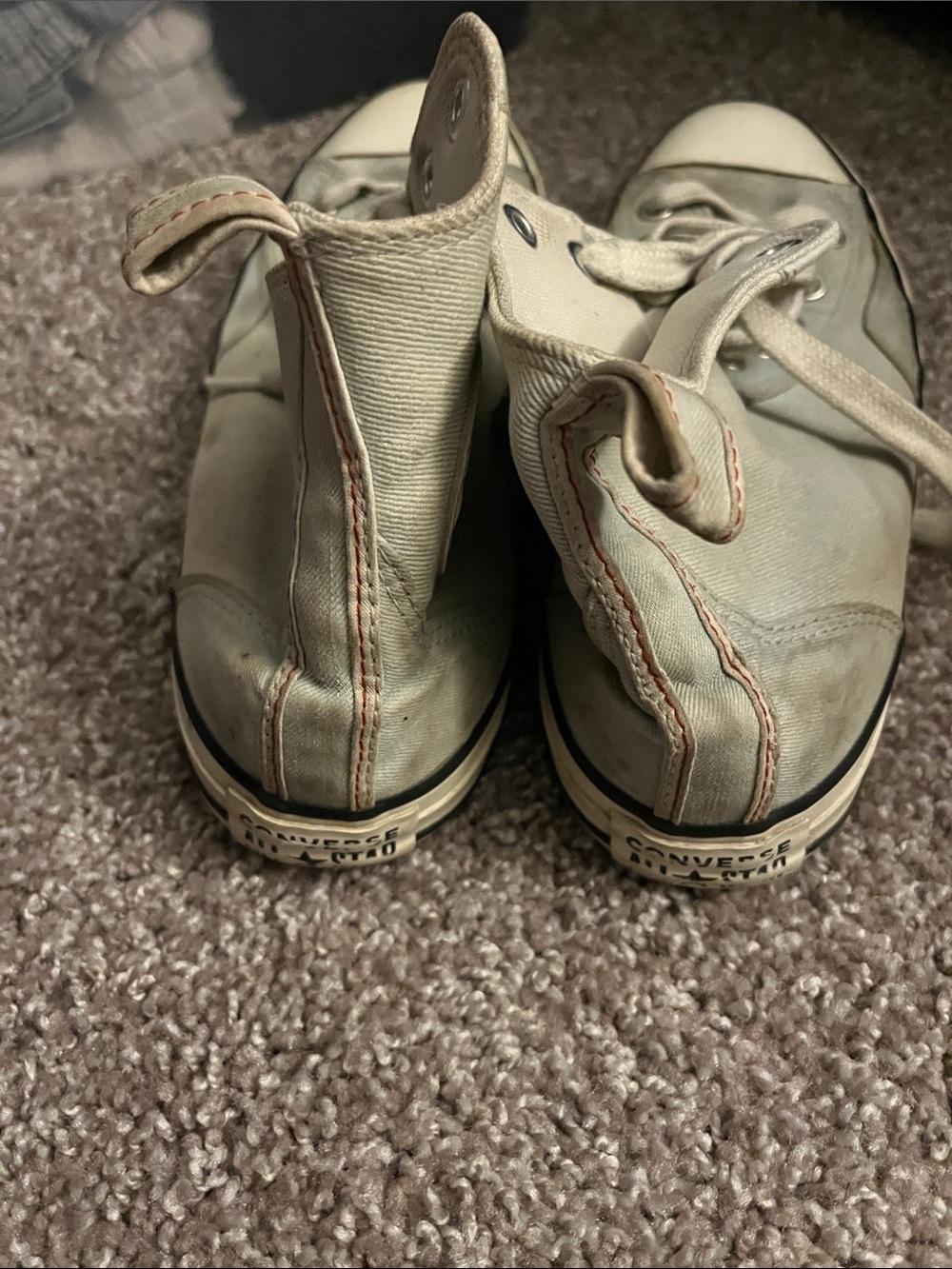 Converse High Top Sneakers in Light Green Canvas